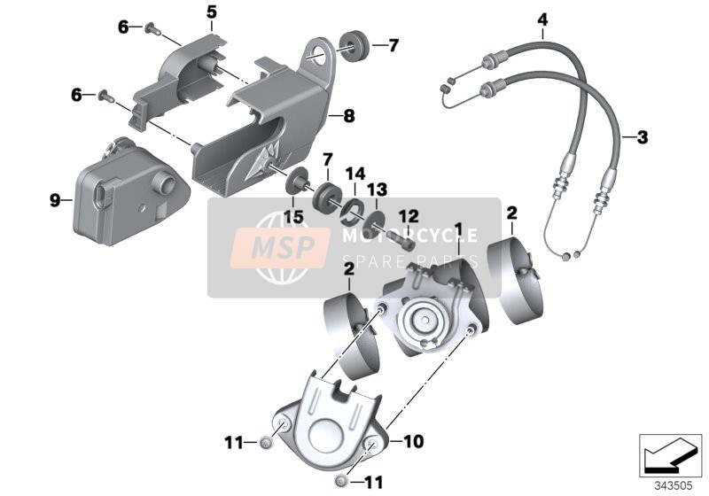 BMW R 1200 RT 10 (0430,0440) 2010 Volet d'échappement pour un 2010 BMW R 1200 RT 10 (0430,0440)