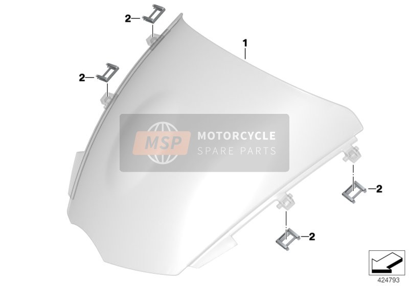 BMW R 1200 S (0366,0396) 2005 Parabrisas para un 2005 BMW R 1200 S (0366,0396)