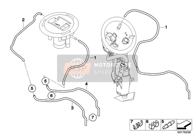 BMW R 1200 S (0366,0396) 2005 Ventilación carburante para un 2005 BMW R 1200 S (0366,0396)