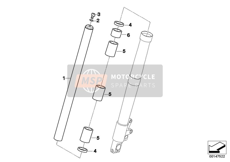 Tube de fourche