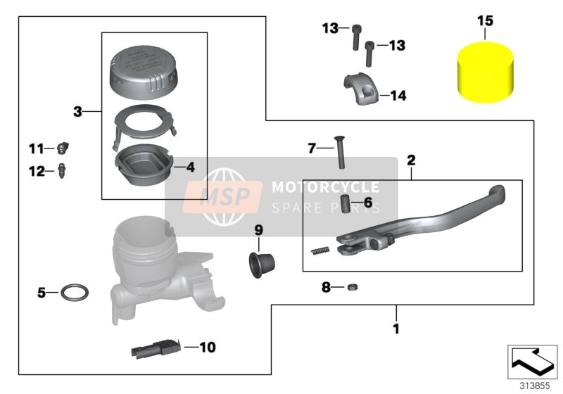 Handbrake lever