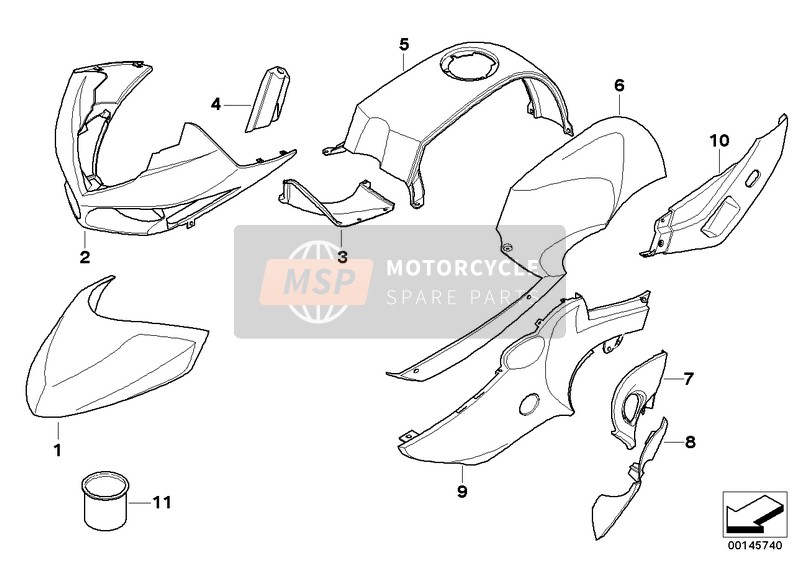 BMW R 1200 ST (0328,0338) 2004 PAINTED PARTS 991 MAGNESIUM/PIEMONTROT for a 2004 BMW R 1200 ST (0328,0338)