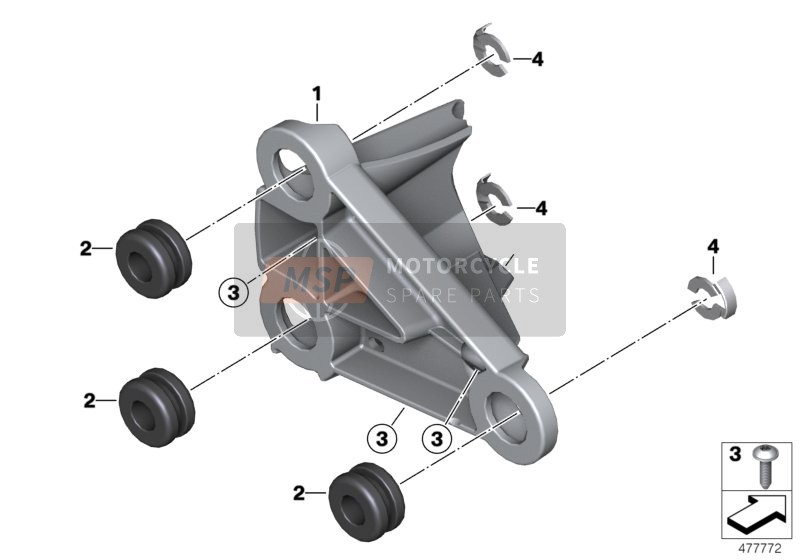 BRACKET F INSTRUMENT CLUSTER