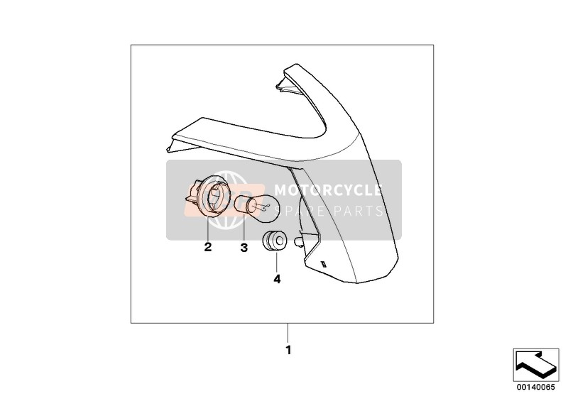 BMW R 1200 ST (0328,0338) 2004 REAR LIGHT for a 2004 BMW R 1200 ST (0328,0338)