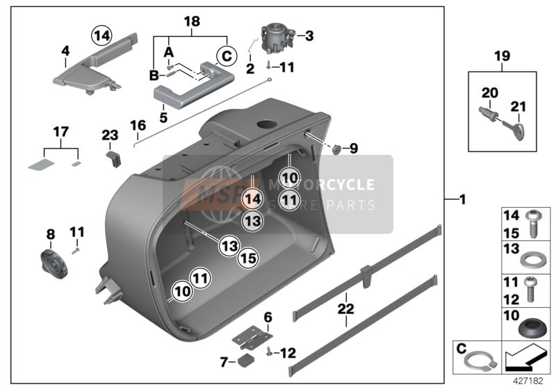 BMW R 1200 ST (0328,0338) 2003 CASE, LOWER PART 2 for a 2003 BMW R 1200 ST (0328,0338)