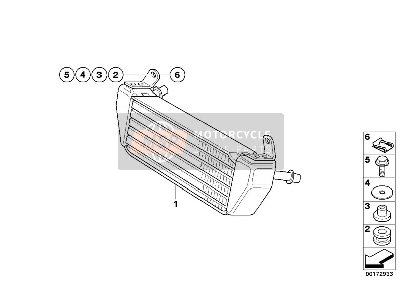 BMW R 1200 ST (0328,0338) 2004 OIL COOLER for a 2004 BMW R 1200 ST (0328,0338)