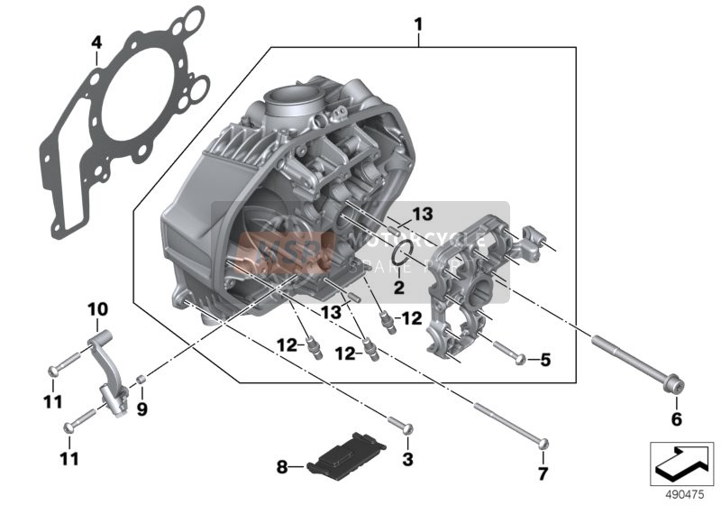 11128504123, Cilinderkop Zwart Links, BMW, 0