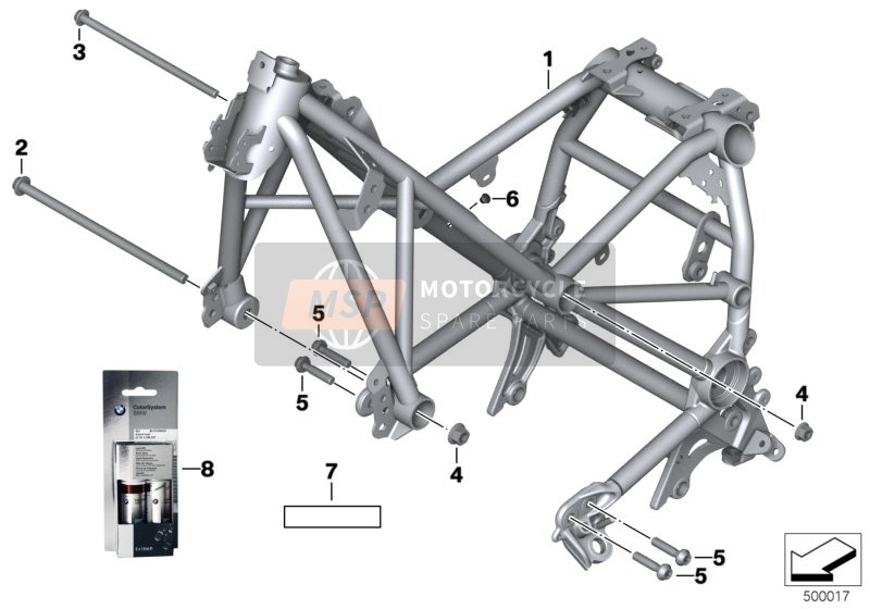 BMW R 1250 GS 19 (0J91, 0J93) 2019 FRONT FRAME for a 2019 BMW R 1250 GS 19 (0J91, 0J93)