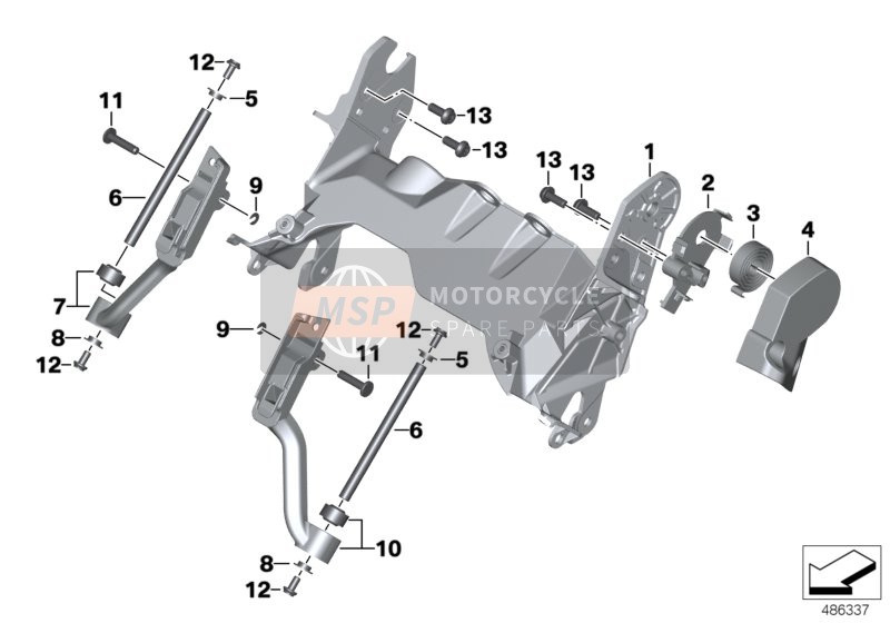 BMW R 1250 GS Adv. (0J51, 0J53) 2017 Windschermverstelling voor een 2017 BMW R 1250 GS Adv. (0J51, 0J53)