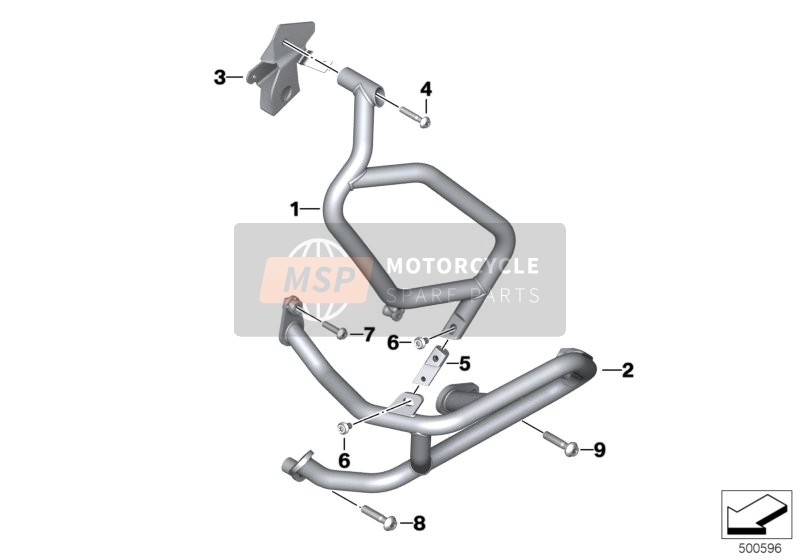 46638563806, Arco Protector Depósito Derecha, BMW, 0