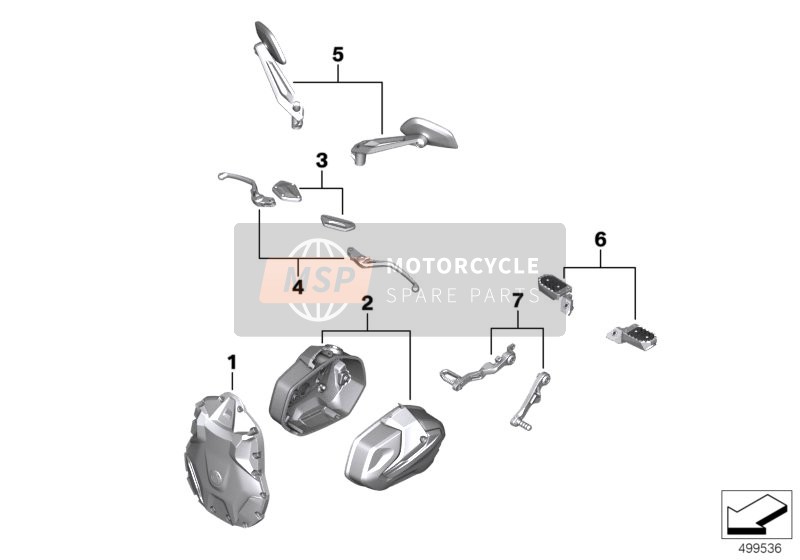 BMW R 1250 GS Adv. (0J51, 0J53) 2018 Optie 719 voor een 2018 BMW R 1250 GS Adv. (0J51, 0J53)