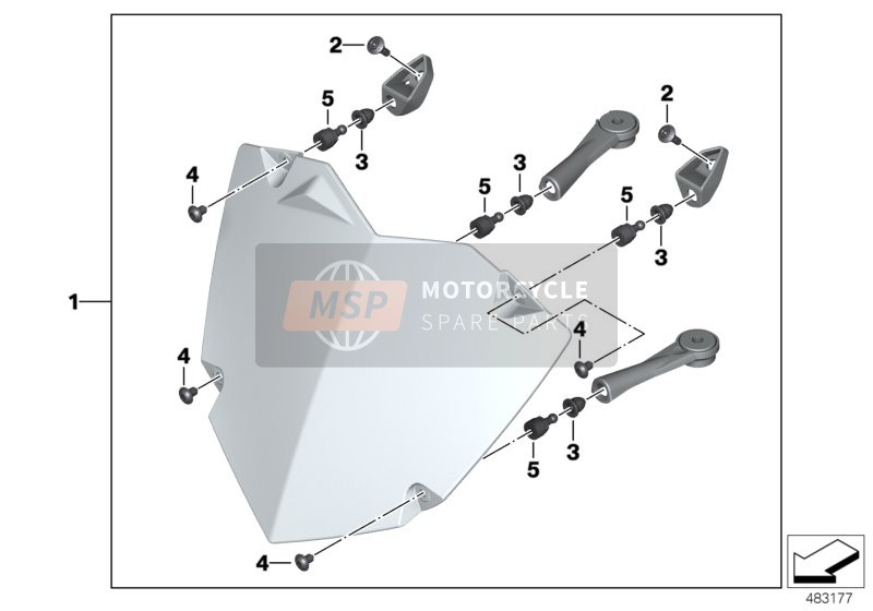 BMW R 1250 GS Adv. (0J51, 0J53) 2018 Set koplampbeschermers voor een 2018 BMW R 1250 GS Adv. (0J51, 0J53)