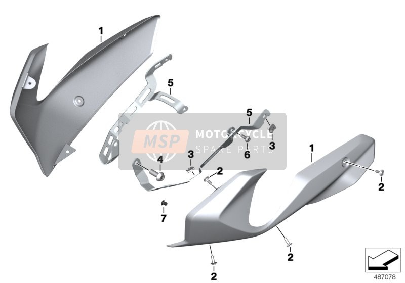 46631540815, Spoiler Motor Acero Inoxidable Izquierda, BMW, 0