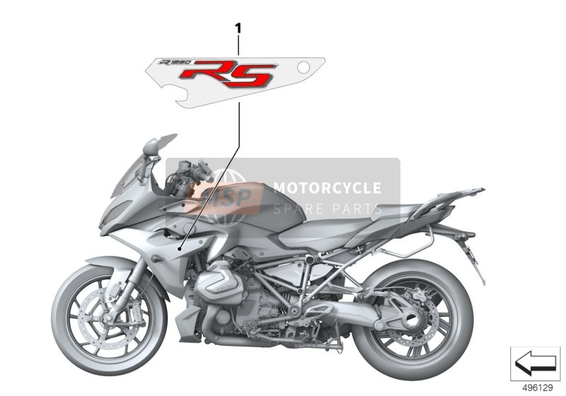 BMW R 1250 RS 19 (0J81, 0J83) 2019 Stickers 3 voor een 2019 BMW R 1250 RS 19 (0J81, 0J83)