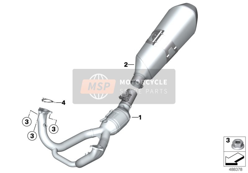 Exhaust system, chrome-plated