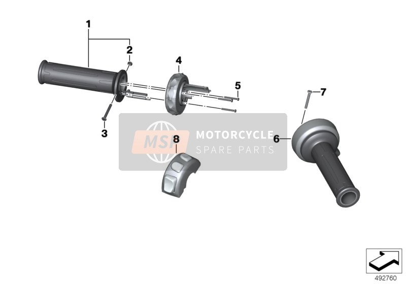 BMW R 1250 RS 19 (0J81, 0J83) 2018 Retrofit for heated grips for a 2018 BMW R 1250 RS 19 (0J81, 0J83)