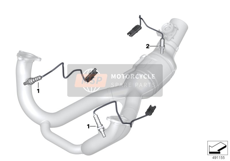 BMW R 1250 RS 19 (0J81, 0J83) 2018 Exhaust-gas control systems for a 2018 BMW R 1250 RS 19 (0J81, 0J83)