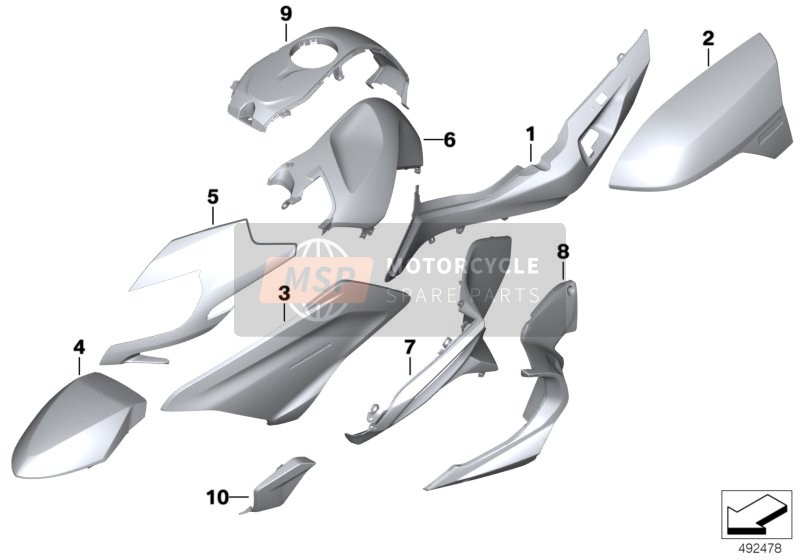 BMW R 1250 RT 19 (0J61, 0J63) 2019 PRIMED PARTS for a 2019 BMW R 1250 RT 19 (0J61, 0J63)