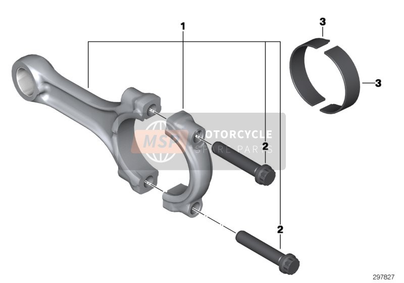 BMW R 1250 RT 19 (0J61, 0J63) 2018 CONNECTING ROD WITH BEARING for a 2018 BMW R 1250 RT 19 (0J61, 0J63)