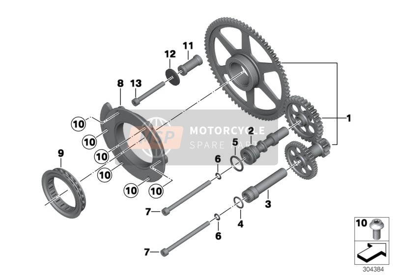 BMW R 1250 RT 19 (0J61, 0J63) 2019 Starter one-way clutch for a 2019 BMW R 1250 RT 19 (0J61, 0J63)