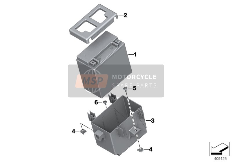 BMW R 1250 RT 19 (0J61, 0J63) 2019 Auxiliary battery, special-purpose vehicle for a 2019 BMW R 1250 RT 19 (0J61, 0J63)