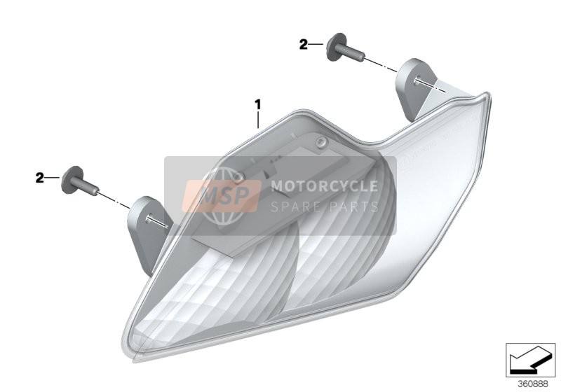 BMW R 1250 RT 19 (0J61, 0J63) 2018 Intermitentes delanteros para un 2018 BMW R 1250 RT 19 (0J61, 0J63)