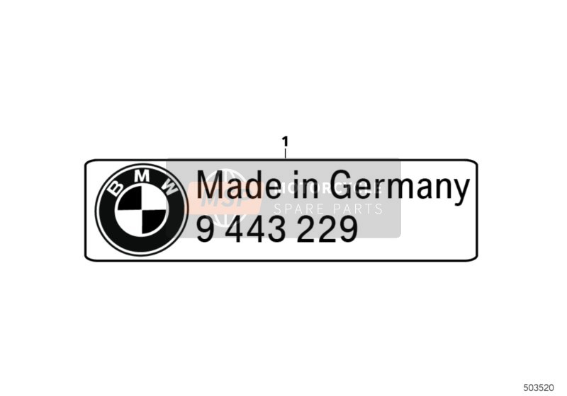 BMW R 1250 RT 19 (0J61, 0J63) 2018 Targhette d'avviso 2 per un 2018 BMW R 1250 RT 19 (0J61, 0J63)