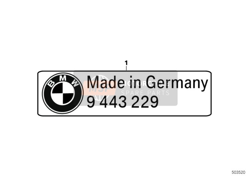 BMW R 1250 RT 19 (0J61, 0J63) 2018 Plaques d'indication 2 pour un 2018 BMW R 1250 RT 19 (0J61, 0J63)