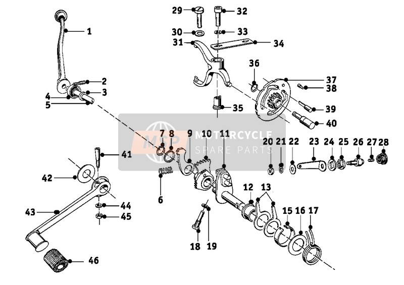 BMW R 24 1949 SPEED TRANSMISSION WITH KICK STARTER 1 for a 1949 BMW R 24