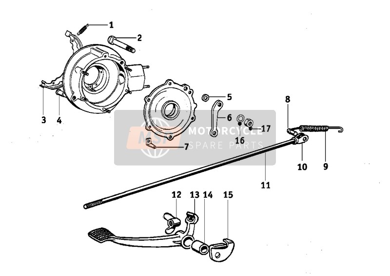 BMW R 24 1949 REAR BRAKES for a 1949 BMW R 24