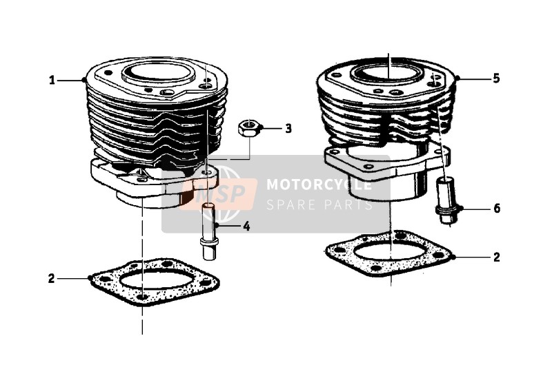 BMW R 25/2 1952 CYLINDER for a 1952 BMW R 25/2