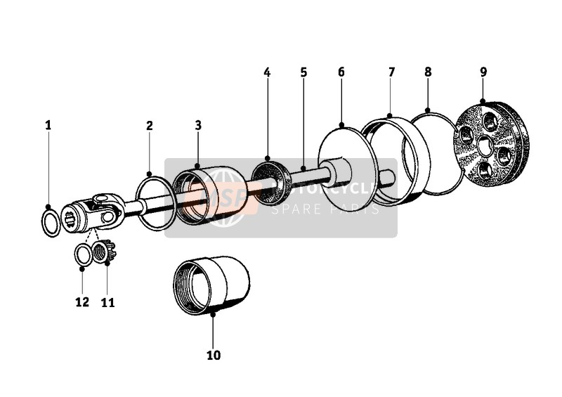 BMW R 25/2 1951 DRIVE SHAFT for a 1951 BMW R 25/2