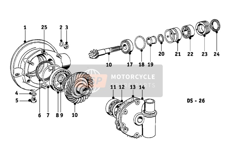 BMW R 25/2 1951 REAR-AXLE-DRIVE for a 1951 BMW R 25/2