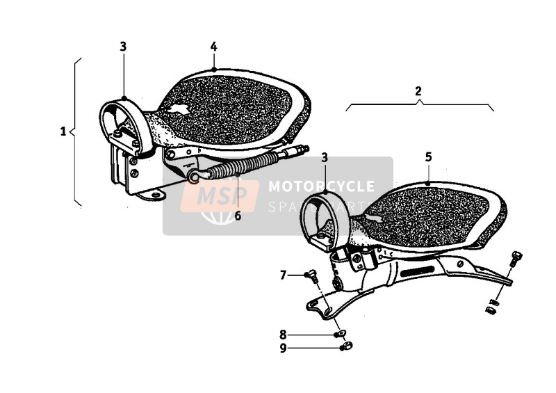 BMW R 25/2 1951 Asiento de banco 1 para un 1951 BMW R 25/2