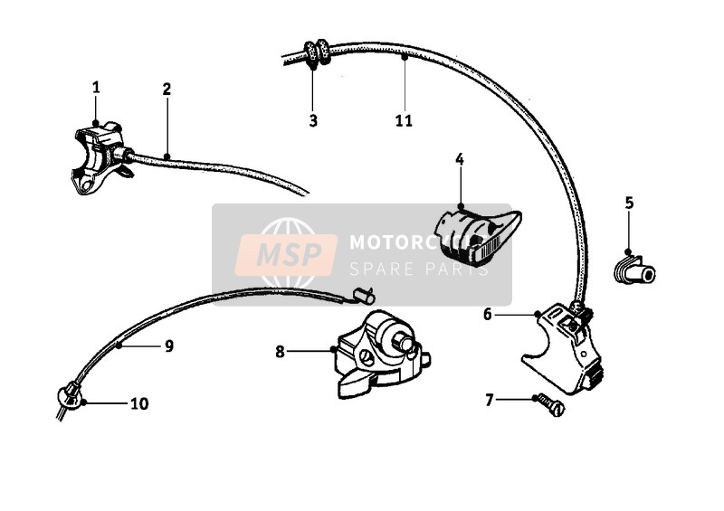 BMW R 25/2 1952 COMBINATION SWITCH AT HANDLEBAR for a 1952 BMW R 25/2