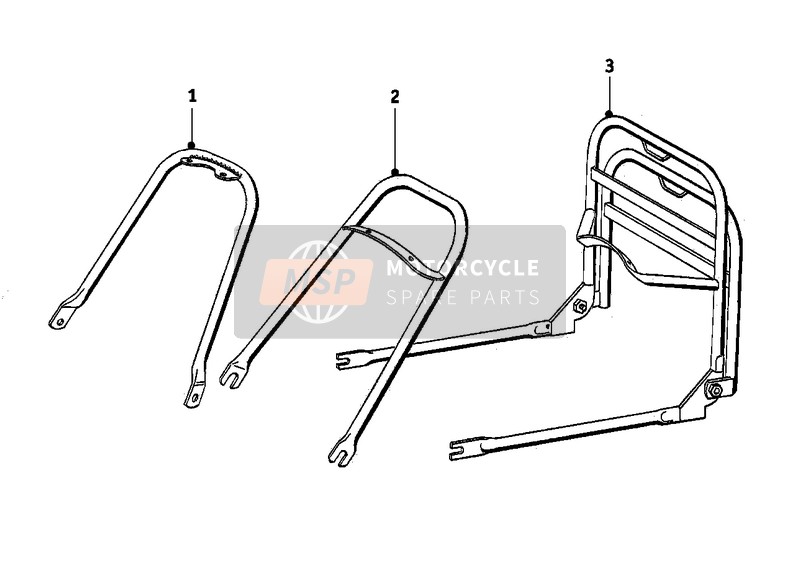 BMW R 25/3 1956 SET CASE HOLDER for a 1956 BMW R 25/3