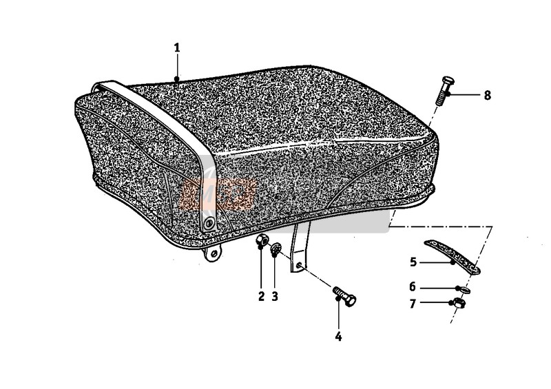 BMW R 25/3 1953 Asiento de banco 3 para un 1953 BMW R 25/3