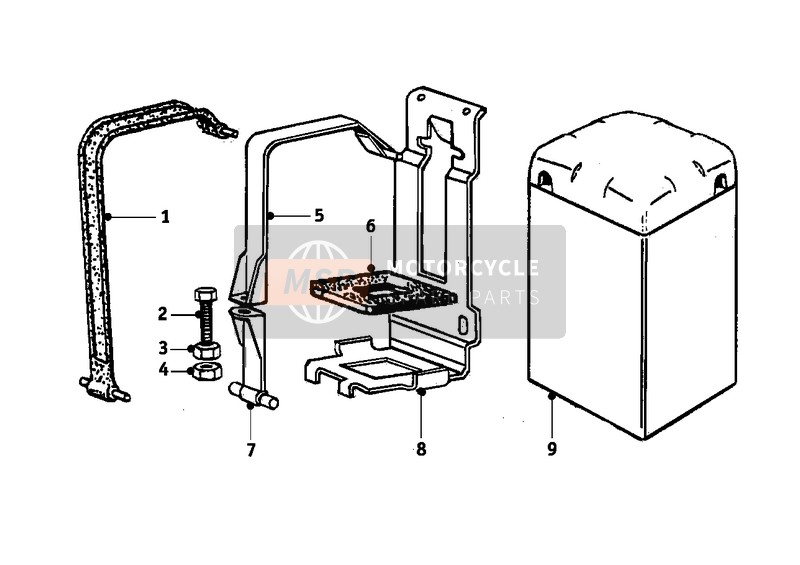 BMW R 25/3 1954 BATTERY for a 1954 BMW R 25/3