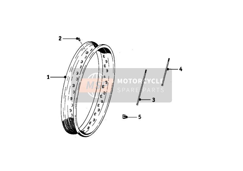 BMW R 25 1951 SPOKE WHEEL for a 1951 BMW R 25