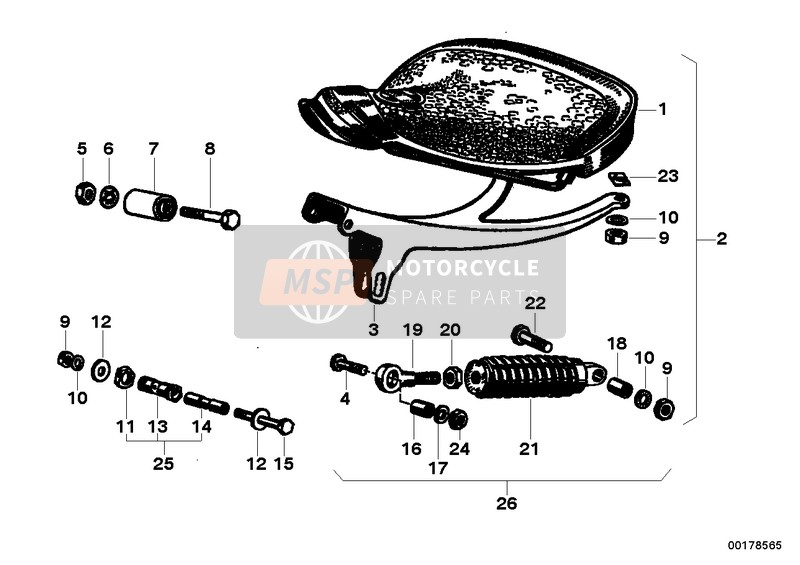 BMW R 25 1951 Sedile confortevole 2 per un 1951 BMW R 25