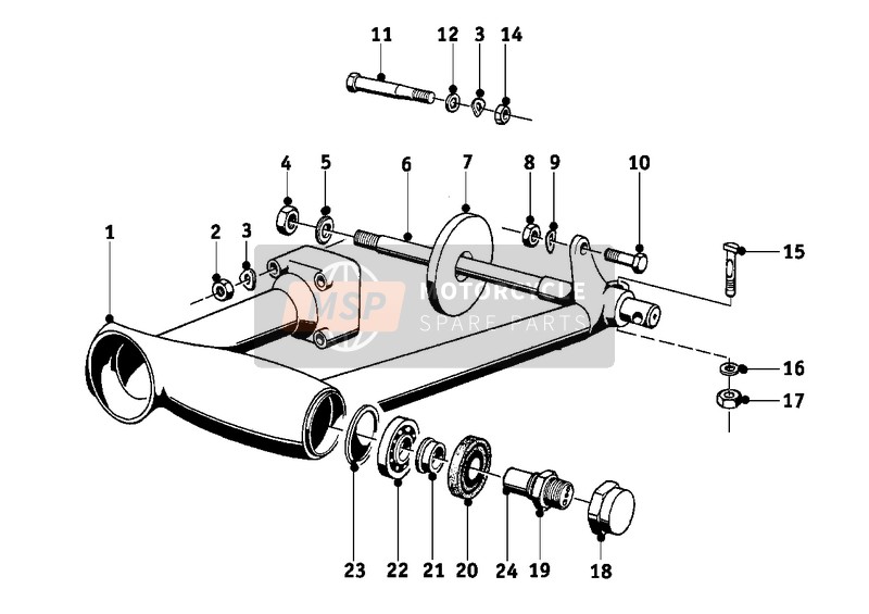 Braccio oscillante asse posteriore