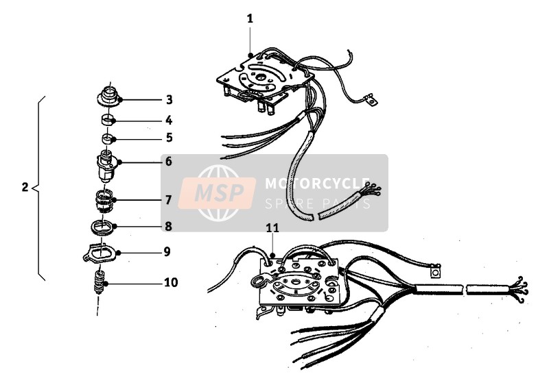 BMW R 26 1960 Serrure antivol de direction pour un 1960 BMW R 26