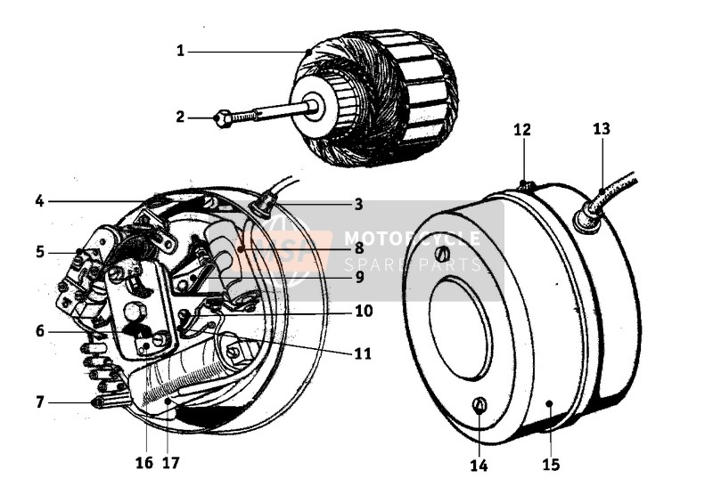 BMW R 26 1957 Dynamo 2 voor een 1957 BMW R 26