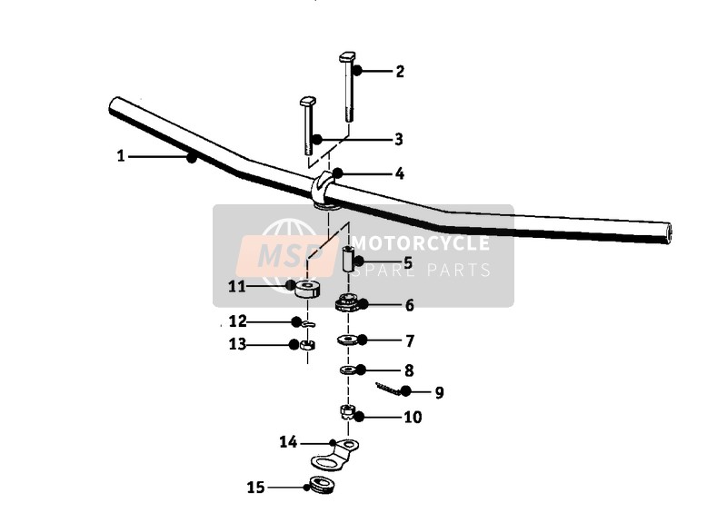 BMW R 27 1966 Guidon pour un 1966 BMW R 27