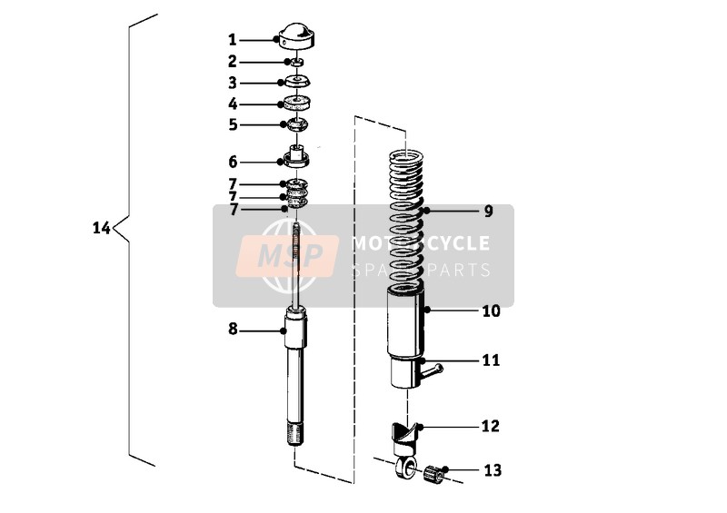 Jambe de suspension arrière