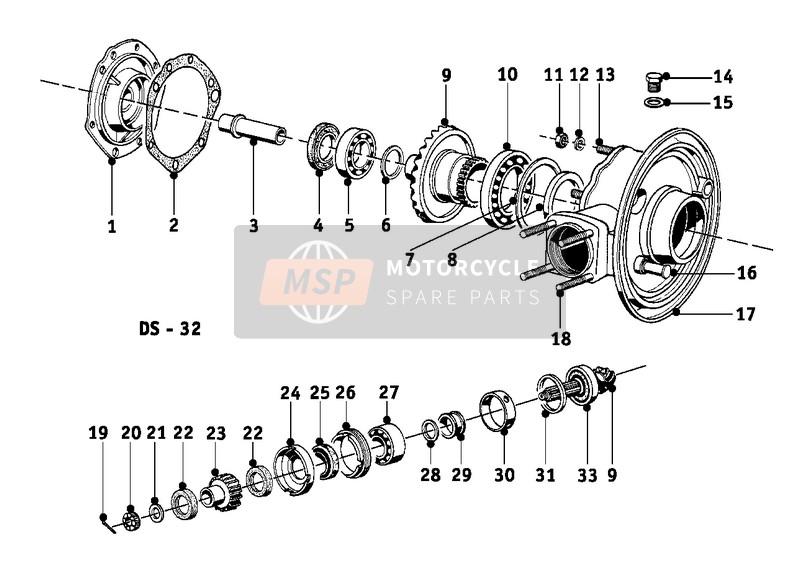 BMW R 27 1964 Diferencial trasero para un 1964 BMW R 27