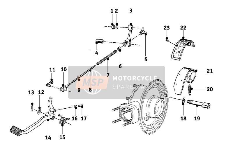 BMW R 27 1965 REAR WHEEL BRAKE for a 1965 BMW R 27