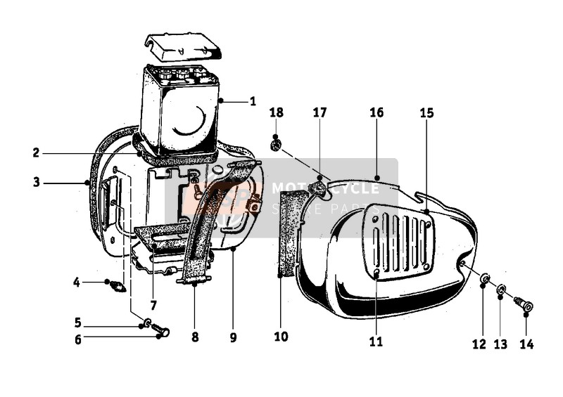 BMW R 27 1966 Batería para un 1966 BMW R 27