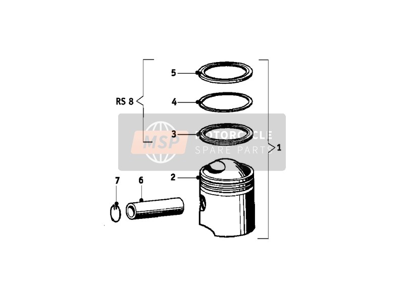 BMW R 27 1964 Piston pour un 1964 BMW R 27