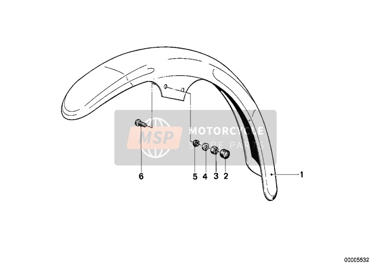 BMW R 45 1982 MUDGUARD FRONT for a 1982 BMW R 45